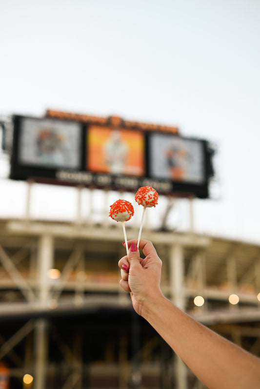 Orange & White Cake Pops