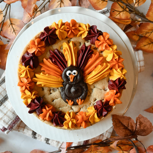 Thankful Turkey Cookie Cake