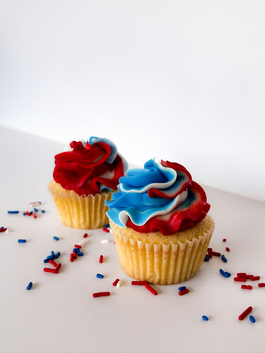 Fourth of July Assorted Cupcakes - Vanilla