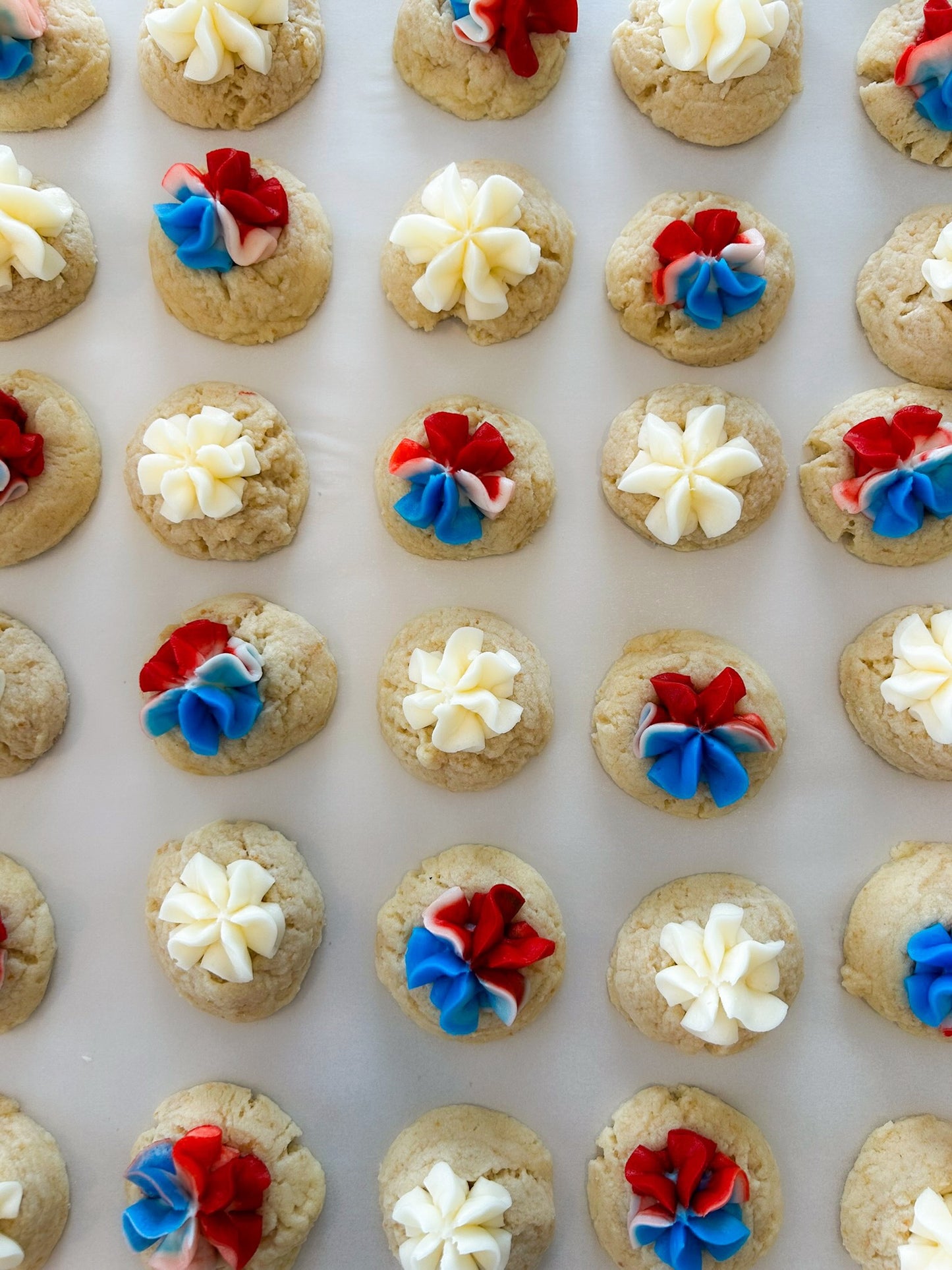 Fourth of July Thumbprint Cookies