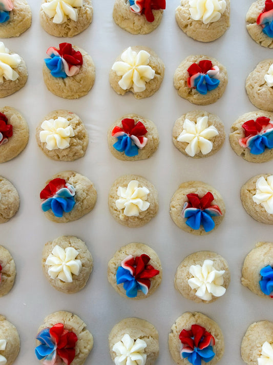 Fourth of July Thumbprint Cookies